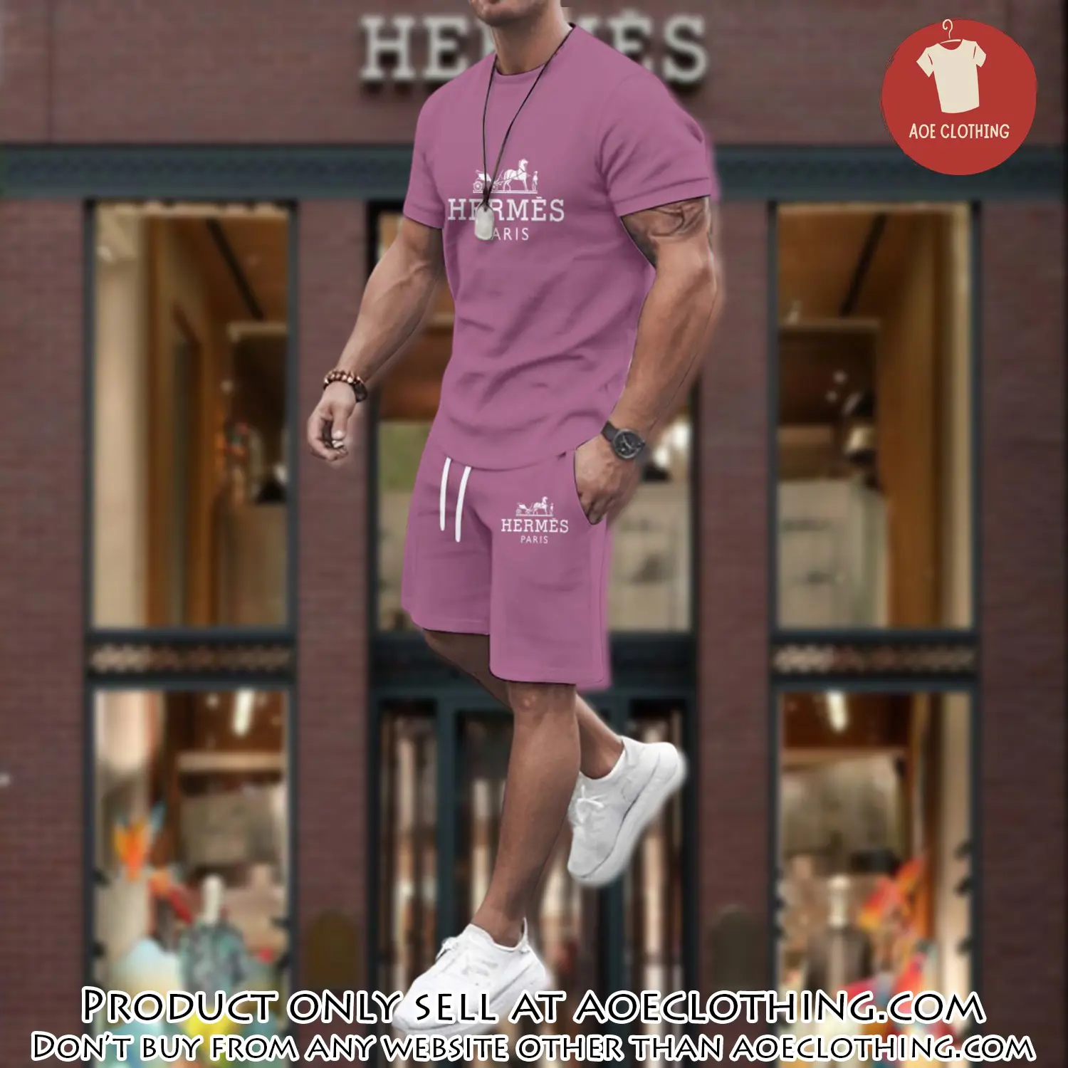 Hermes combo unisex tshirt & short limited luxury outfit cts1104 aoe1813151